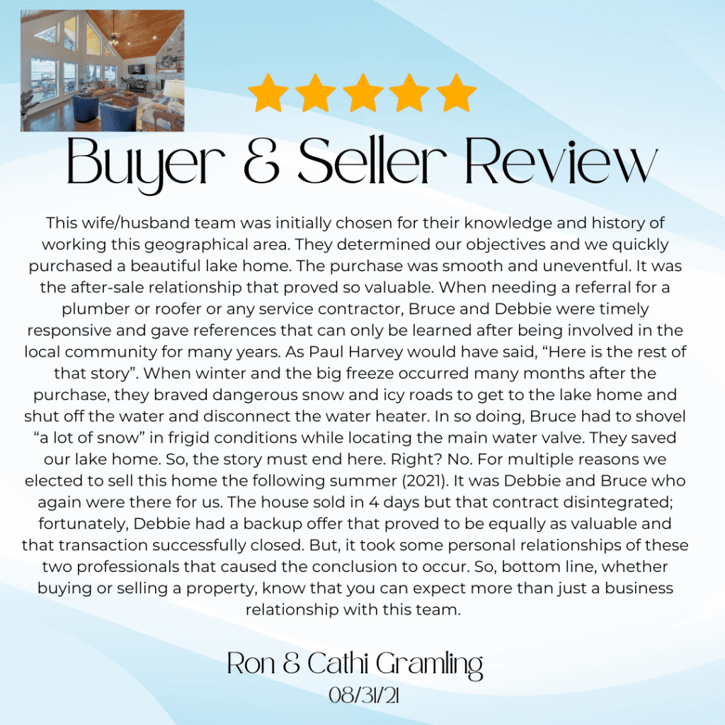 Ron and Cathi Grambling review on the display of the website